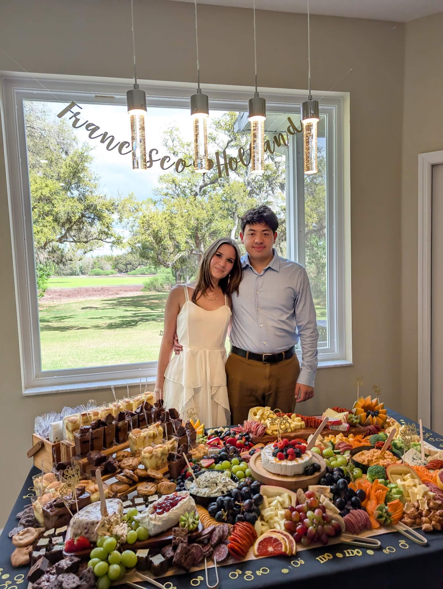 The couple at engagment party